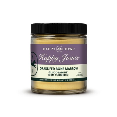 Container of Happy Howl supplements