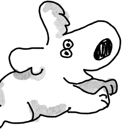 Illustration of a jumping dog