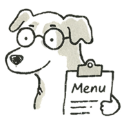 Illustration of a dog wearing glasses and holding a clipboard